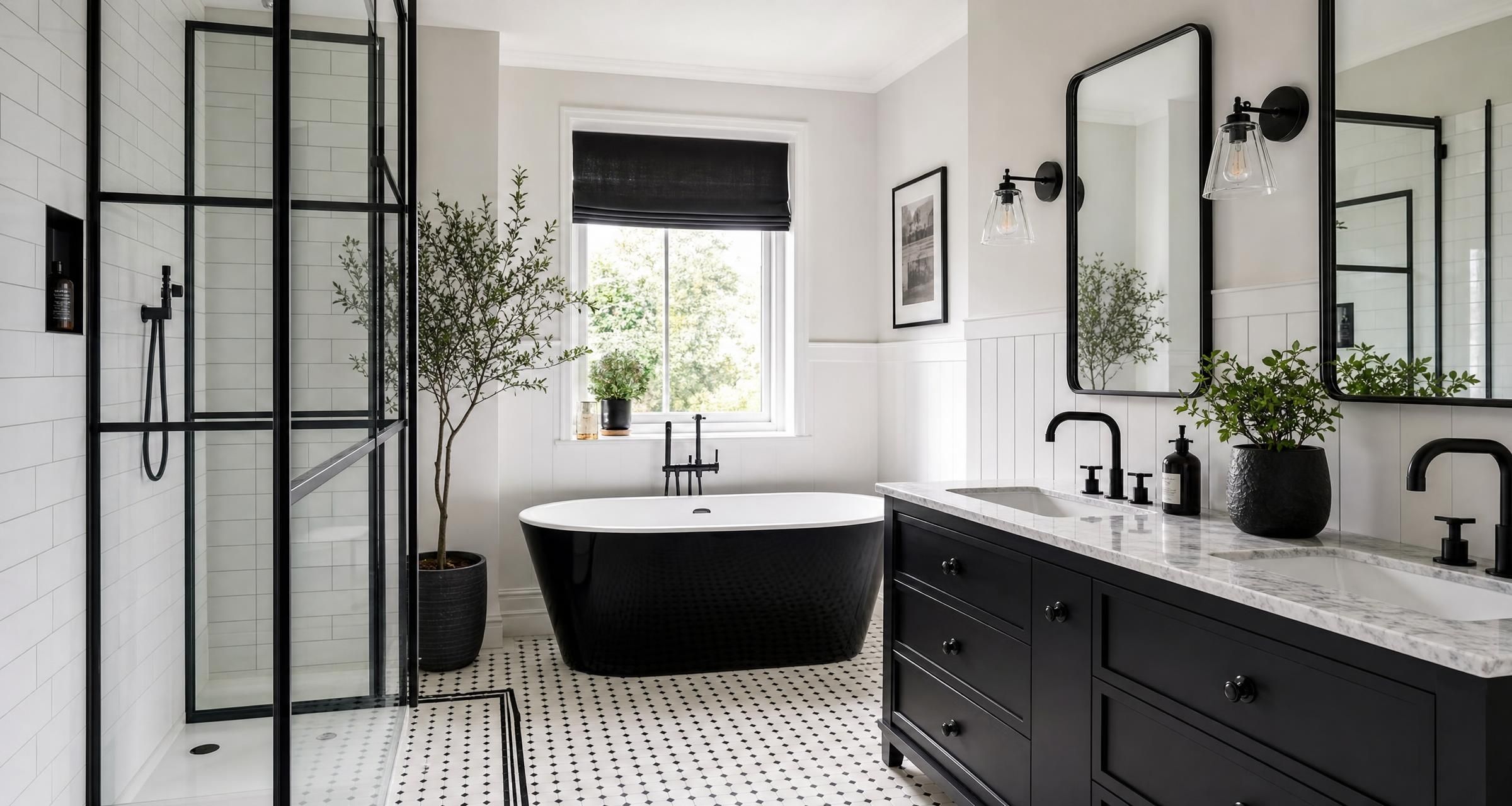Black and White Bathroom Ideas