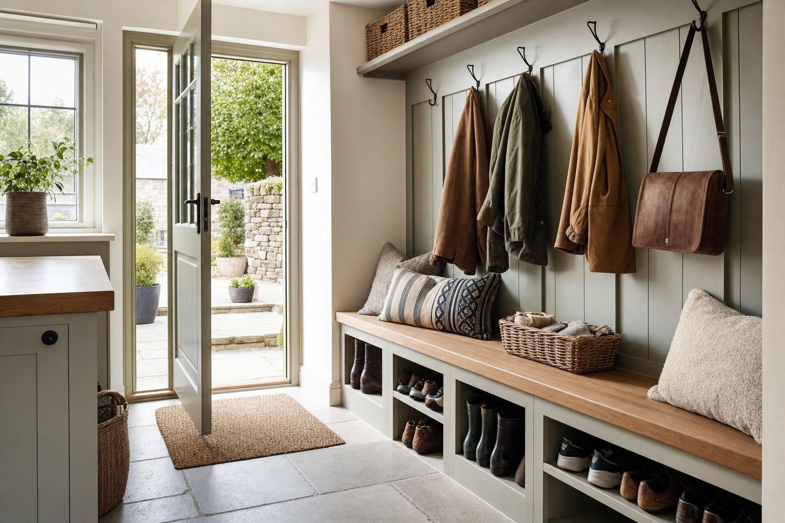 Clever Boot Room Ideas for UK Homes with Bench Seating Shoe Storage and Durable Finishes
