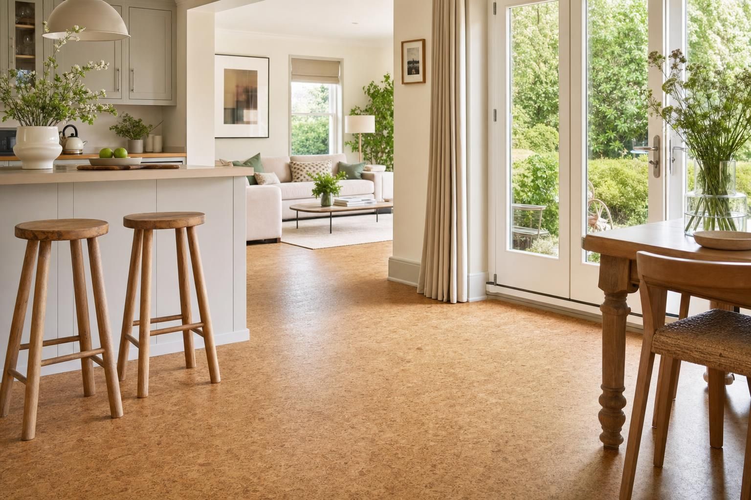 Cork Flooring Ideas for Homes That Add Warmth Texture and Quiet Underfoot