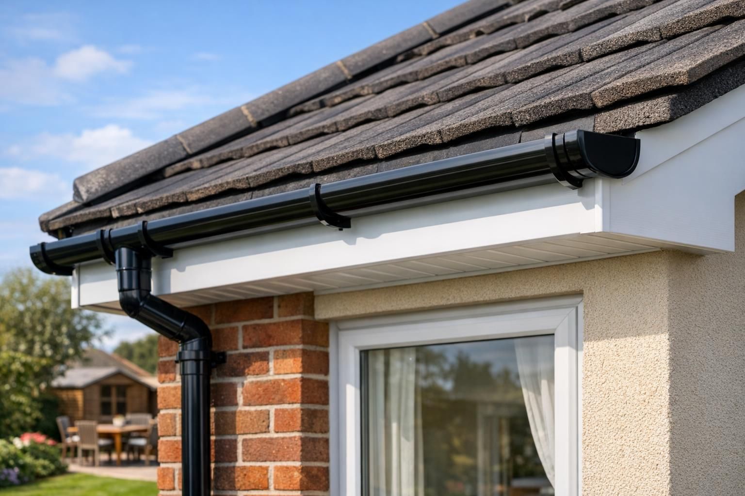 Fascias, soffits and guttering completed