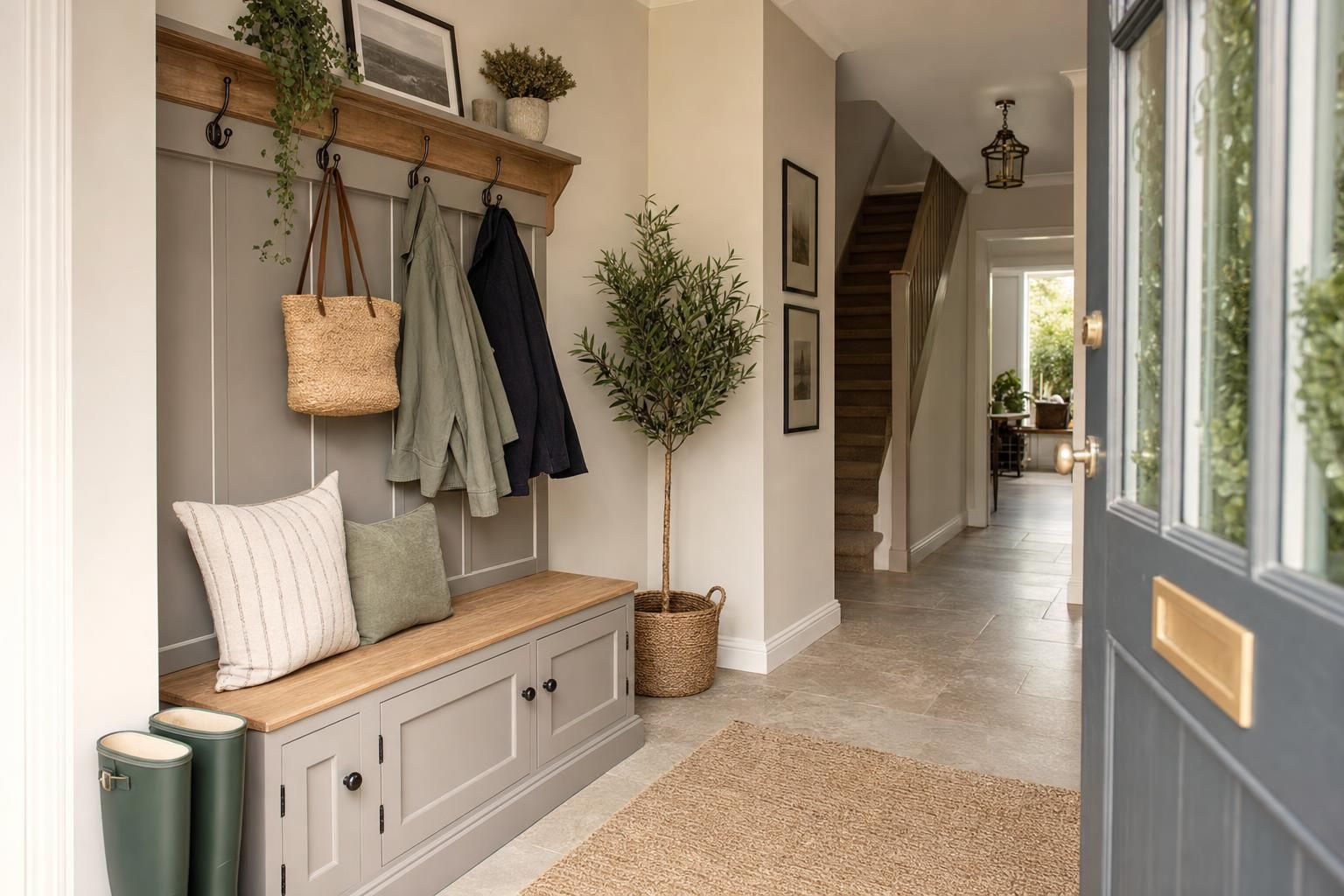 Hallway Bench Ideas for UK Homes with Storage Hooks and a More Welcoming Entrance