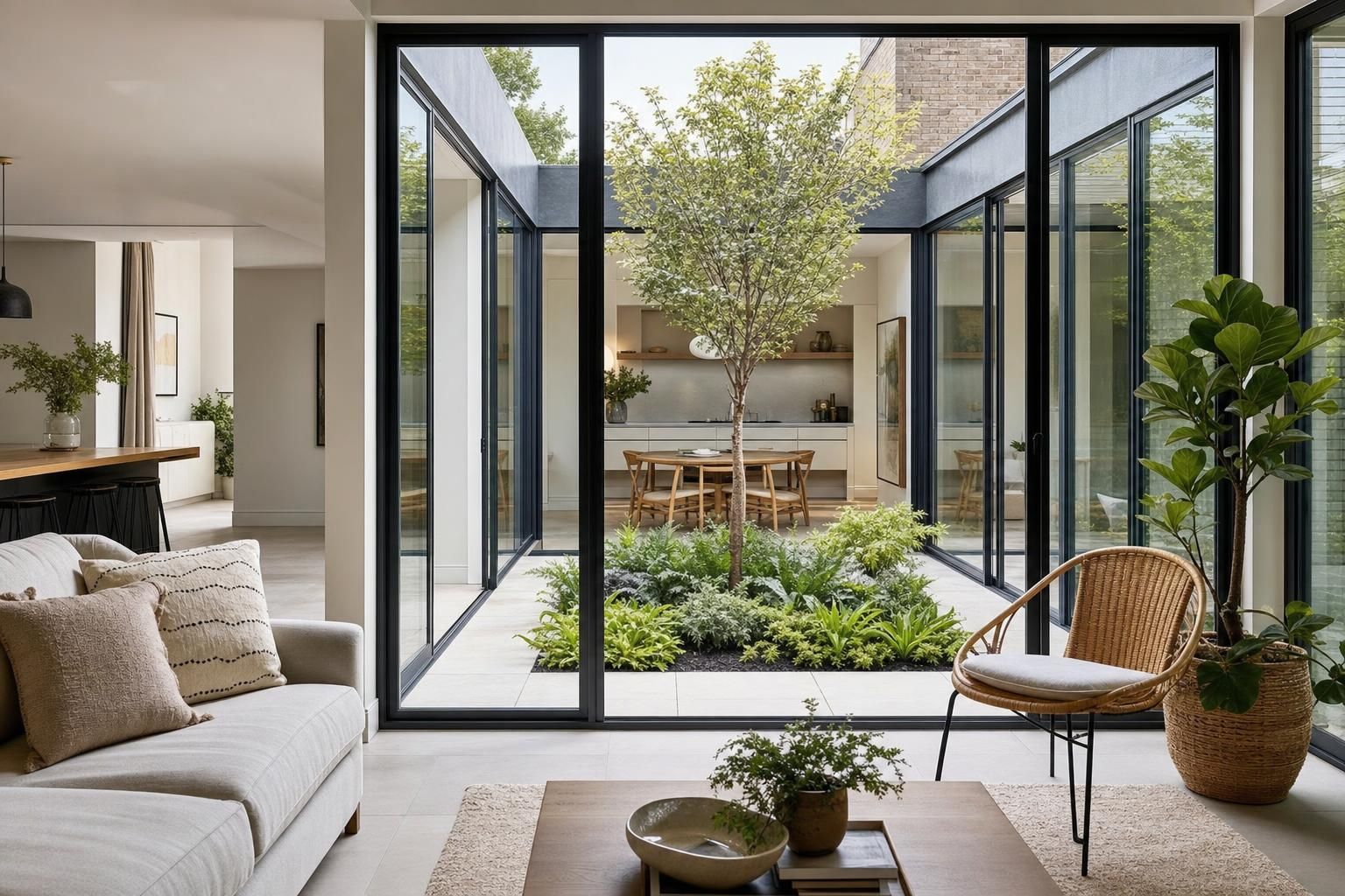 Indoor Courtyard Ideas for Homes That Bring Light and Calm to Modern Layouts