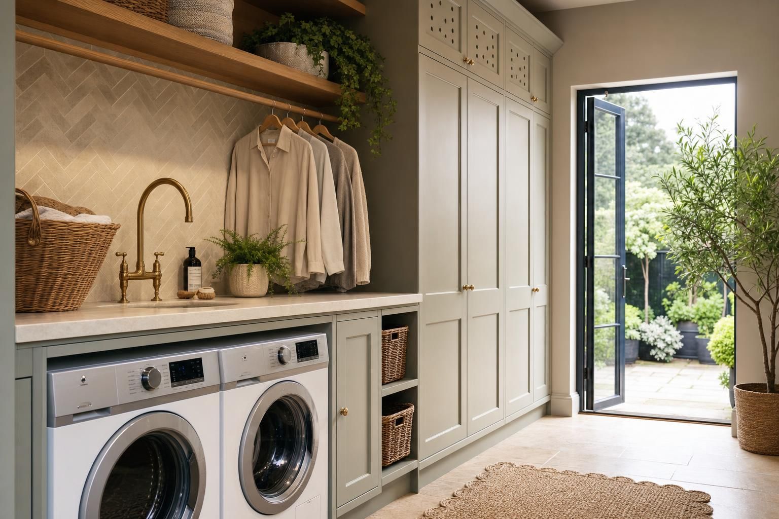 Luxe Laundry Room Ideas for Homes with Drying Space Storage and Stylish Finishes