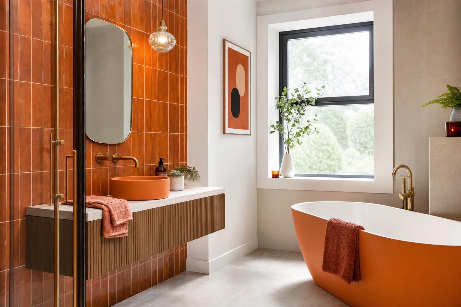 Orange Bathroom Ideas