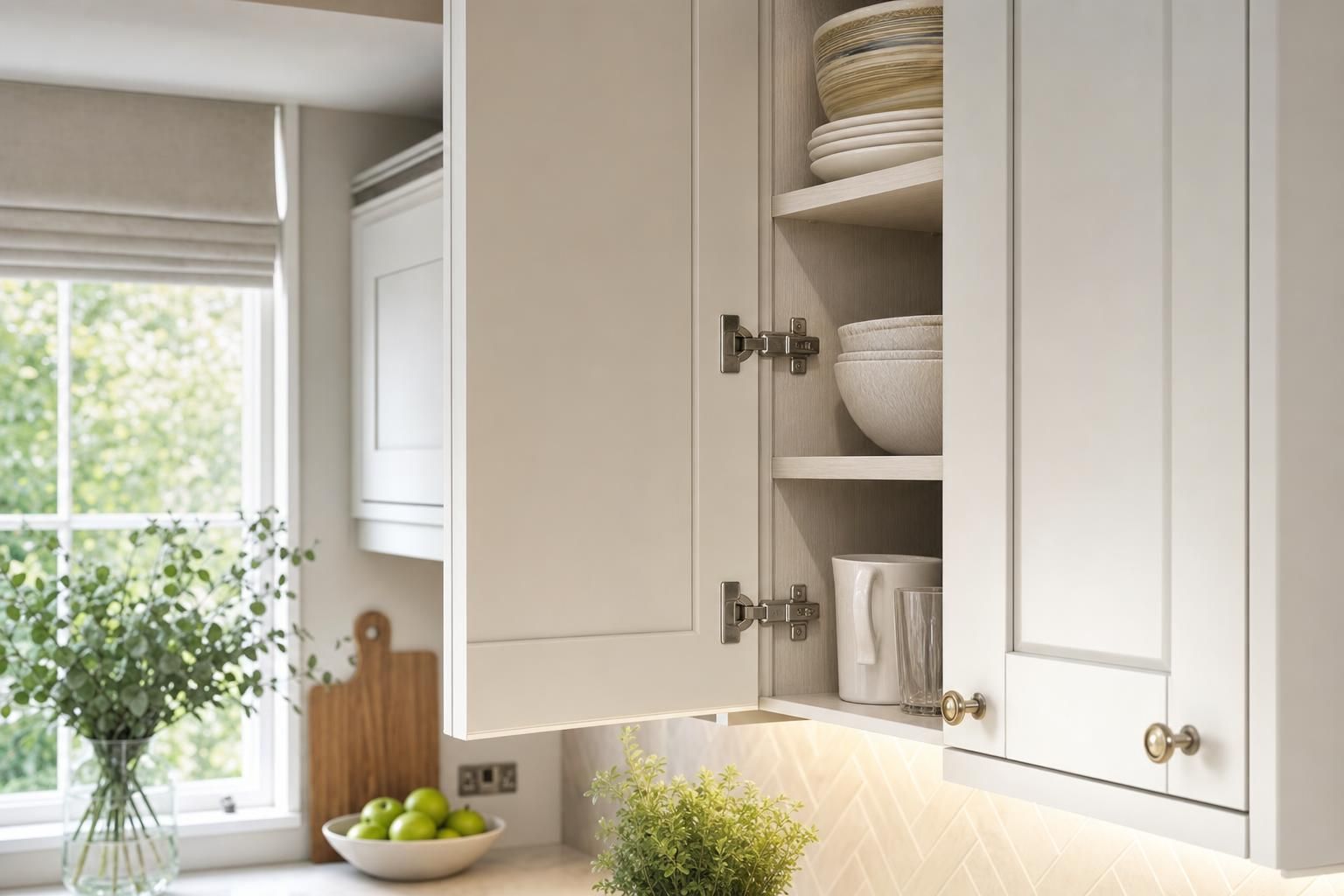 How to Rehang a Kitchen Cupboard Door and Align Hinges Properly