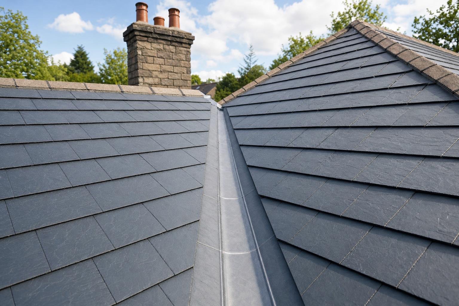 Roof valley lead work completed