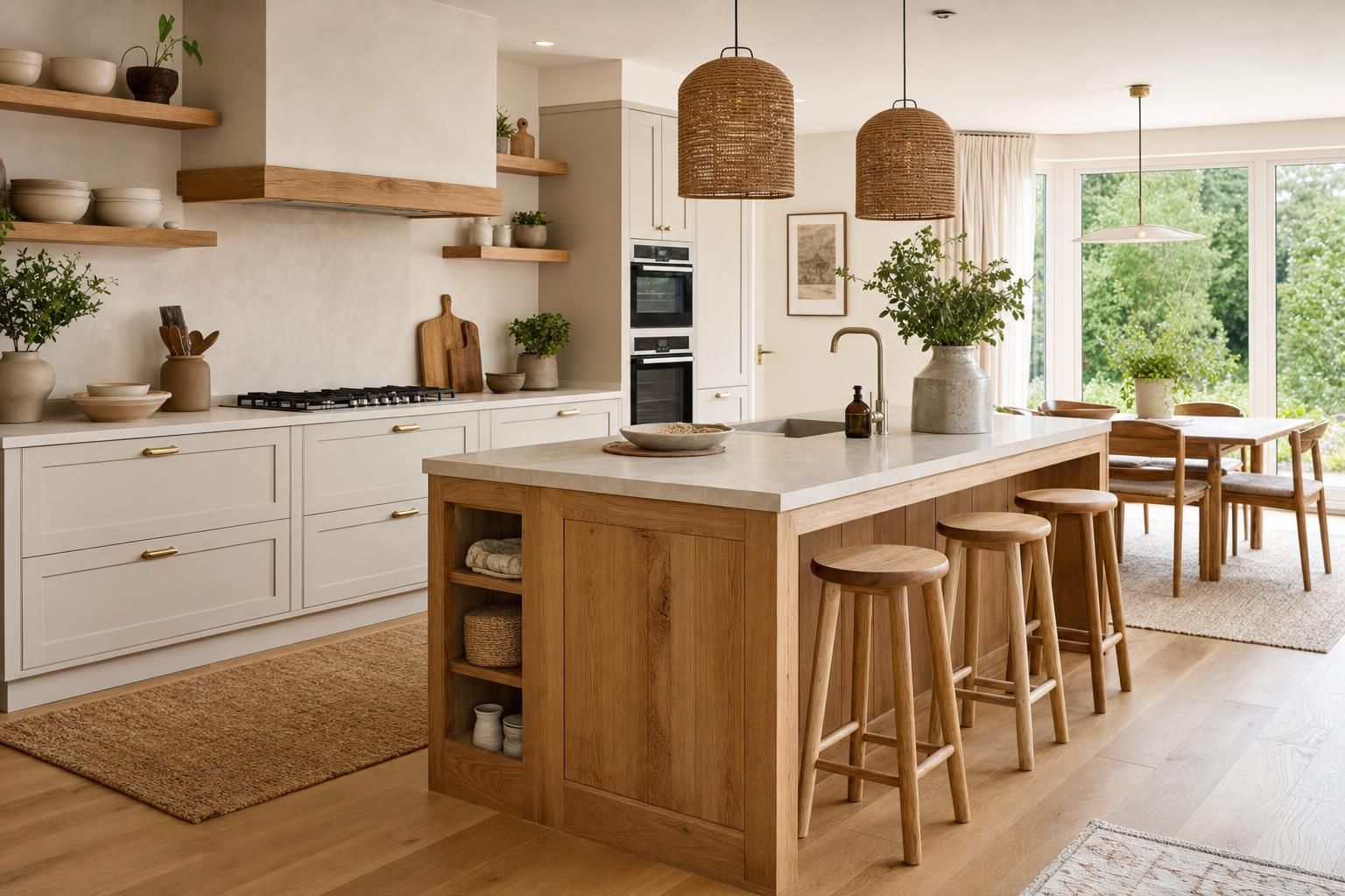 Scandi Rustic Kitchen Ideas for Homes with Oak Tones Soft Whites and Natural Texture