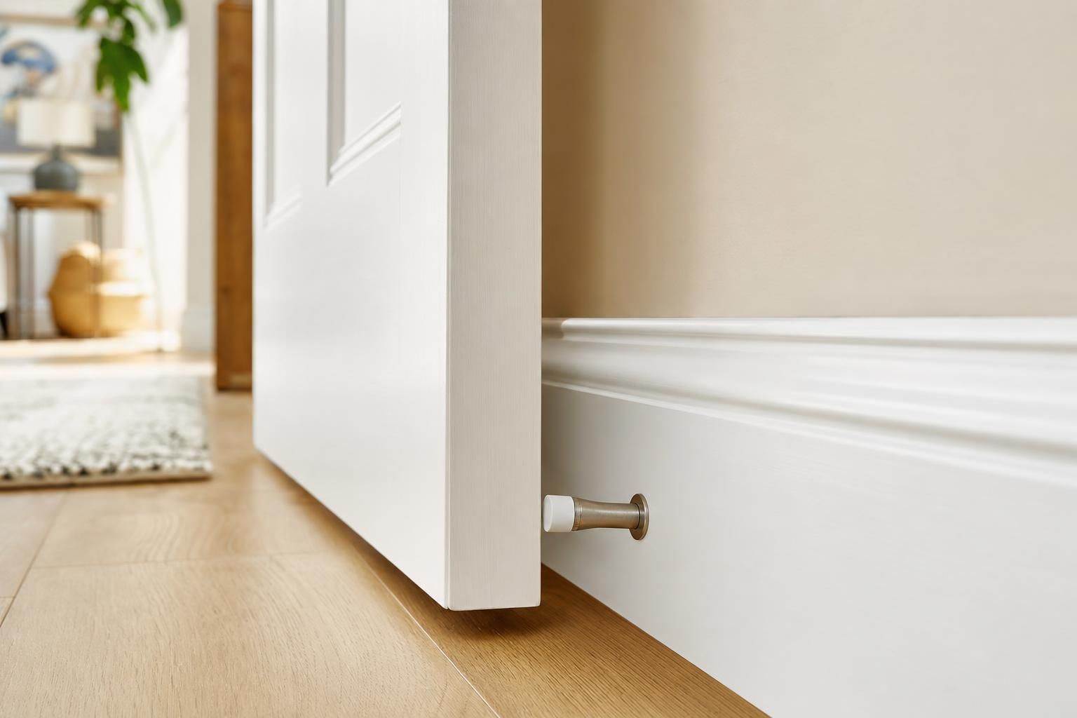 How to Fit a Sprung Door Stop in a UK Home Without Cracking Skirting Boards