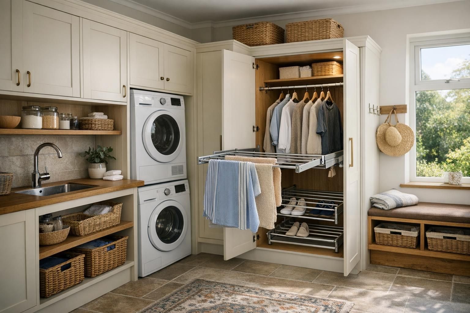Utility Room Ideas for UK Homes Layouts Drying Zones and Storage That Keep Laundry Out of Sight