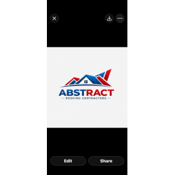 Abstract roofing contractors logo