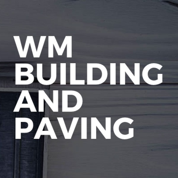 Wm building and paving logo